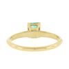 Image 7 : NEW Classic 14k Gold 0.51 ctw Prong Set Emerald Cut Emerald Solitaire Petite Rin