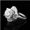Image 3 : 6.81 ctw CENTER Diamond Platinum Ring (9.48 ctw Diamonds)