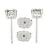 Image 4 : NEW Classic 14k White Gold 0.80 ctw Round Brilliant Diamond Prong Stud Earrings