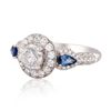 Image 2 : 0.49 ctw Blue Sapphire and 1.63 ctw Diamond 18K White Gold Ring