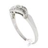 Image 7 : 14k White Gold 0.28 ctw Baguette & Round Brilliant Diamond Wavy Stack Band Ring