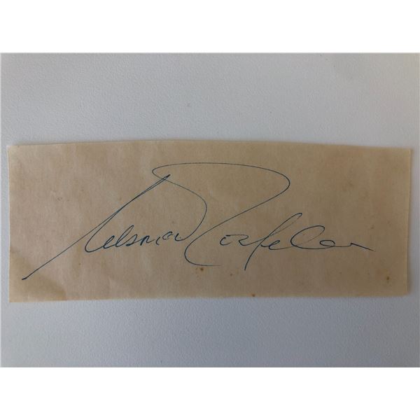 Nelson  Rockefeller signature cut