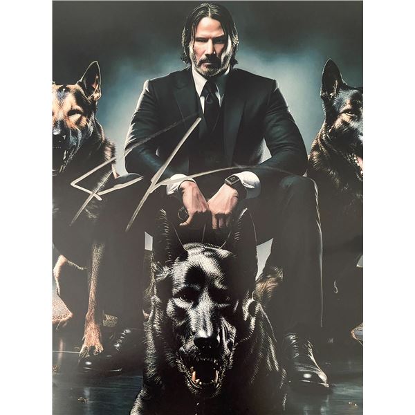 John Wick Keanu Reeves signed photo