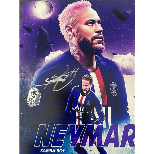 Paris Saint-Germain Neymar signed photo