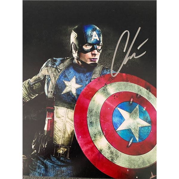 Captain America Chris Evans signed photo