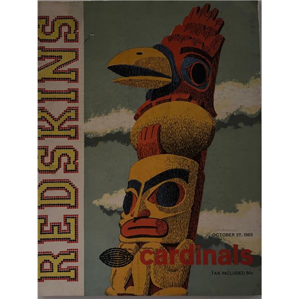 Washington Redskins Kansas City Chiefs 1963 game program