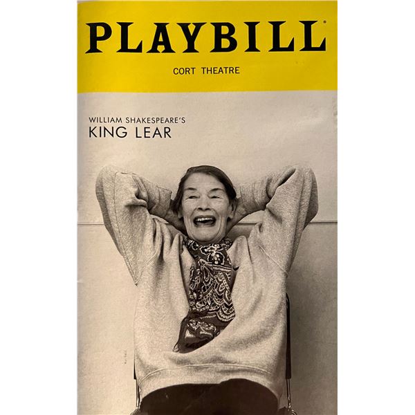 Cort Theatre King Lear Playbill