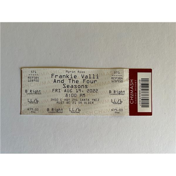 Frankie Valley And The Four Seasons concert ticket
