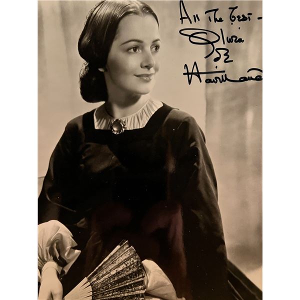 Gone With The Wind Olivia de Havilland signed photo