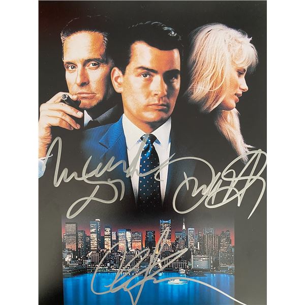 Wall Street cast signed movie photo. GFA Authenticated