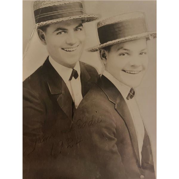 John and Eddie signed photo