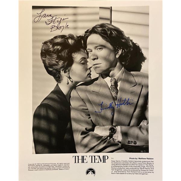The Temp Lara Flynn Boyle and Timothy Hutton signed movie photo