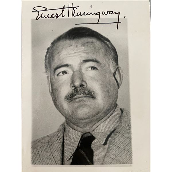 RARE Ernest Hemingway signed photo