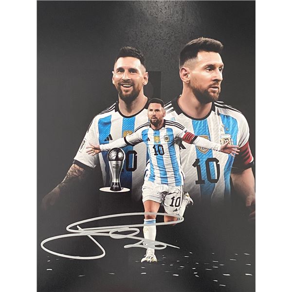 Lionel Messi signed photo