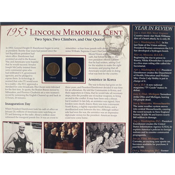 1953 Lincoln Memorial Cent Panel