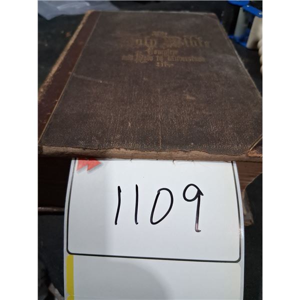 LARGE BIBLE WITH ANALYSIS CIRCA 1872 IN ROMAN NUMERALS