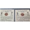 Image 2 : TWO LINCOLN KENNEDY PENNIES AND TWO "THE LORDS PRAYER" ON A PENNY PLUS HUGO LA BLACK 5 USA STAMP