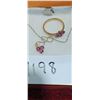 Image 2 : GOLD AND GEM STONE NECKLACE AND RUBY RING RETAILS $800