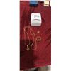 Image 1 : 10KT CHAIN PENDANT - NOT GOLD, RING AND TWO EARINGS