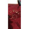 Image 1 : FOUR RINGS AND A PAIR OF EARINGS