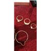 Image 2 : FOUR RINGS AND A PAIR OF EARINGS