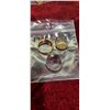 Image 1 : TWO RINGS AND PENDANT WITH FLAKE GOLD