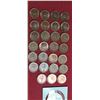 Image 2 : 27 DOVE PENNIES, $2 BILL 1986, ONE 1973 $1 COIN AND AN UNCIRCULATED ROLL OF 10C COINS