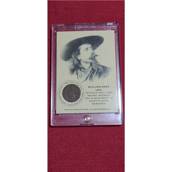 1883 INDIAN HEAD CENT WITH HISTORICAL NOTE FROM THAT YEAR