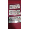Image 3 : THREE 1973 $1 BILLS AND THREE 1986 $2 BILLS UNCIRCULATED