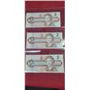 Image 2 : THREE 1973 $1 BILLS AND THREE 1986 $2 BILLS UNCIRCULATED