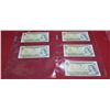Image 1 : SIX SEQUENCIAL $1 BILLS FROM 1973