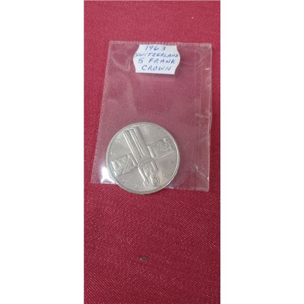 1967 SILVER SWISS 1 FRANC PLUS 1967 SILVER 2 FRANK PIECES