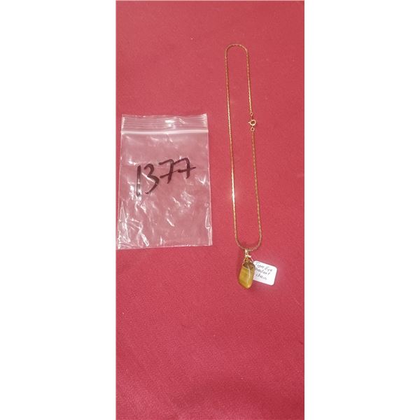 TIGER EYE PENDANT AND CHAIN