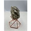Image 2 : 2 X 2.4 INCH  OCTAHEDRAL PYRITE FORMATION WITH CALCITE