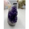 Image 2 : 2.7 X 2.9 INCH NATURAL DOUBLE FORMATION  AMETHYST GEODE POLISHED
