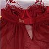 Image 3 : Mehroon and Grey Lingerie with panties Size M