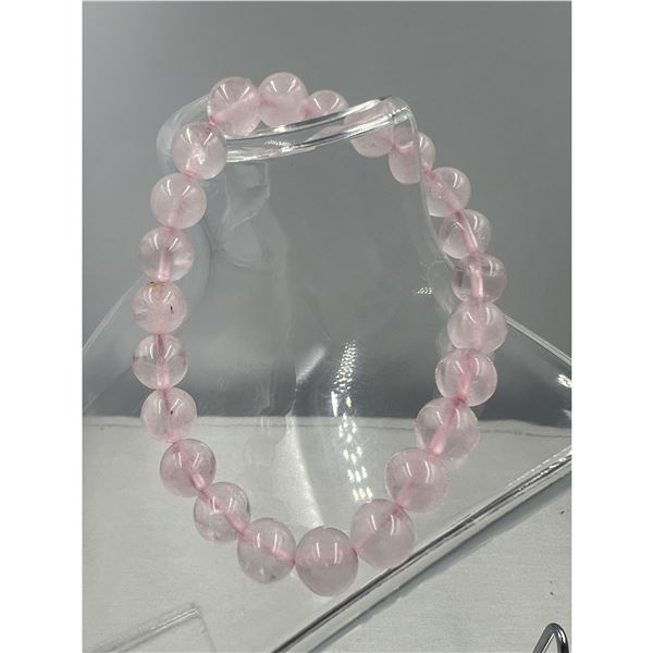 BRAND NEW 8 MM  ROSE QUARTZ BRACELET
