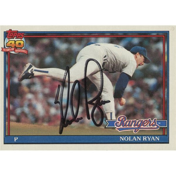 Nolan Ryan signed Topps Anniversary Baseball Card