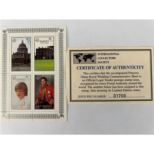 Princess Diana collectible stamp set