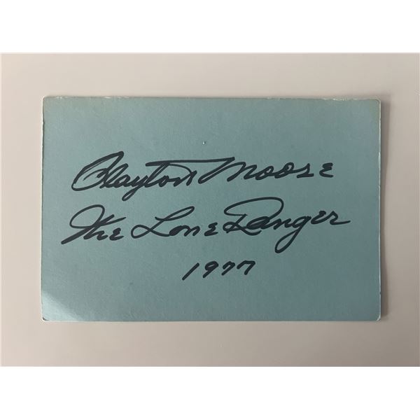 The Lone Ranger Clayton Moore original signature