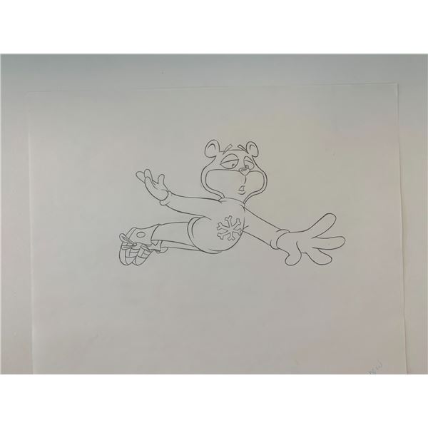 Super Sugar Crisp cereal bear original ad sketch designed by Robert "Bob" Irwin