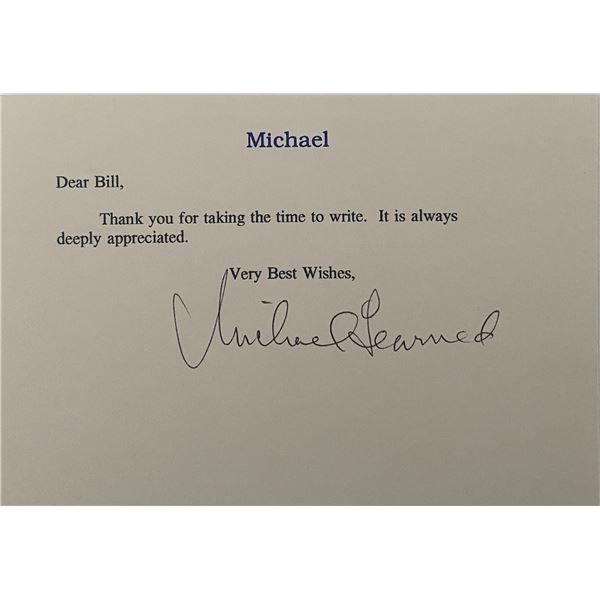 The Waltons Michael Learned Signed Note