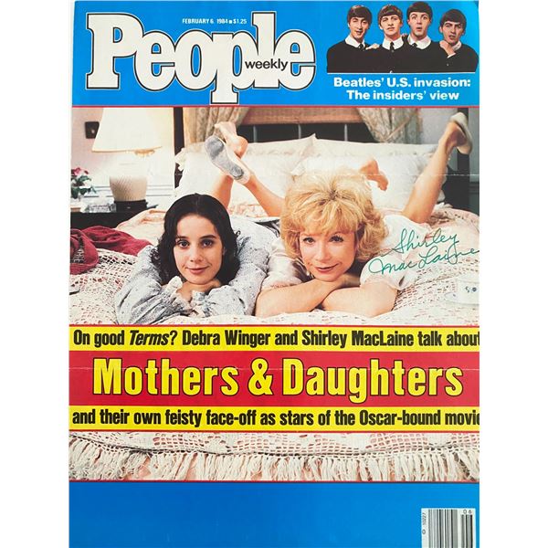 Shirley MacLaine signed magazine page
