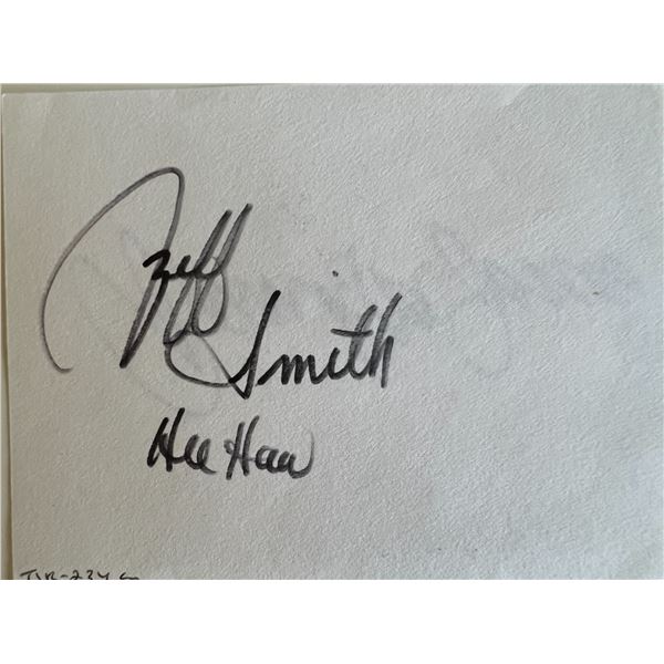 Hee Haw Grandpa Jones/ Jeff Smith original signatures. GFA authenticated