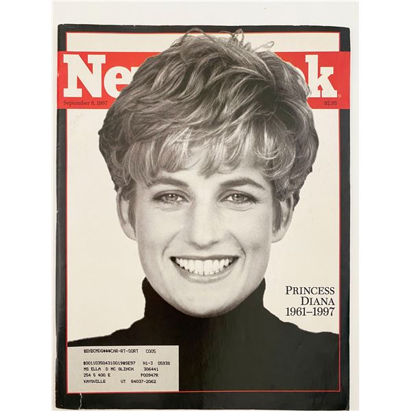 Princess Diana Newsweek magazine dated September 8, 1997