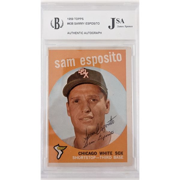 Sam Esposito Chicago White Sox Signed Baseball Trading Card - Topps #438 1959 - JSA Authenticated