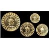 Image 3 : IRAN - 1971 set of 50 rials to 2000 rials, gold and silver