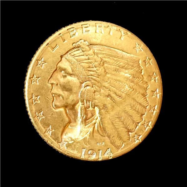 USA - 2 1/2 dollars in gold 1914-D AU