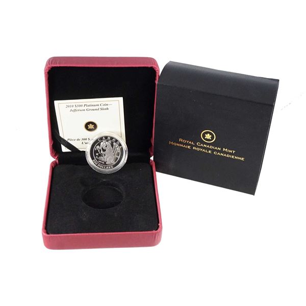 CANADA - $300 platinum 2010 1oz "Jefferson Ground Sloth"
