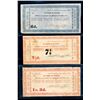 Image 1 : CANADA - Set of 3 merchant scripts Petit Saguenay 12, 15 and 30 sous courants 1850